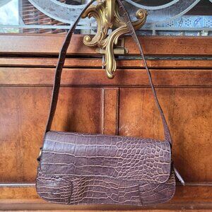 Elegant MISSONI Brown Croco Shoulder bag